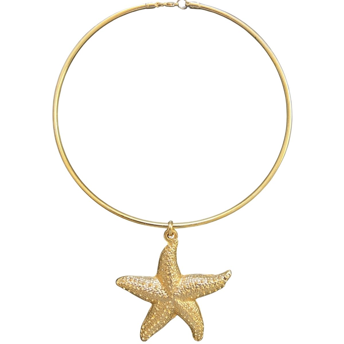 Gold-Tone Starfish Pendant Choker Necklace
