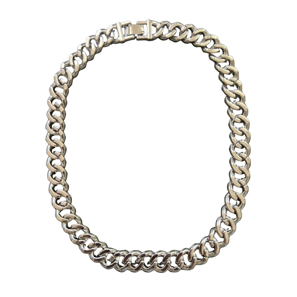 Silver Cuban Chain Necklace