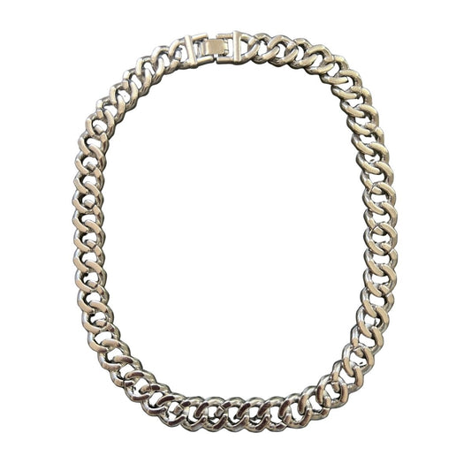 Silver Cuban Chain Necklace